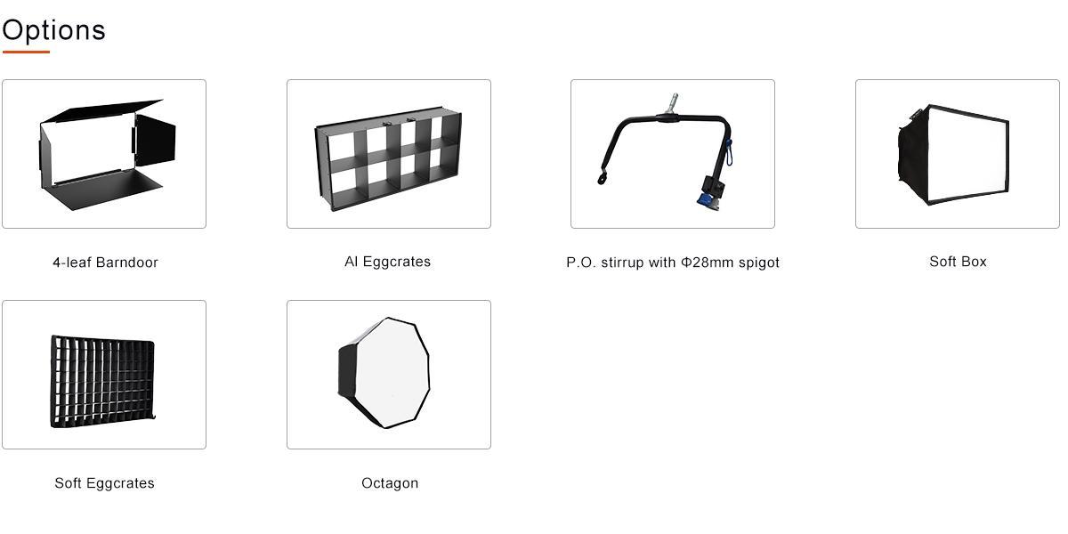 C02P 450W RGBW Cinema Style LED Lights Options